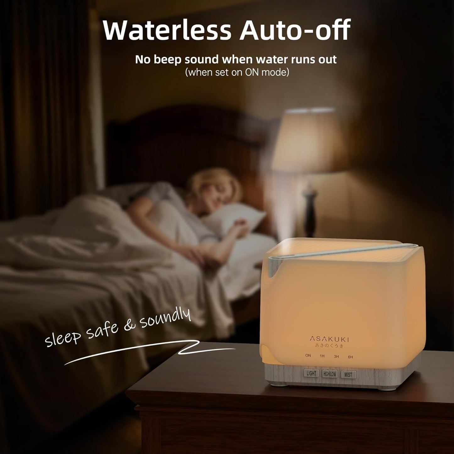 ASAKUKI Essential Oil Diffuser Smart WiFi Humidifier 700 ml | Easy Connect with Alexa and Google Home, Phone App & Voice Control, Customized Schedule Timers and LED Light