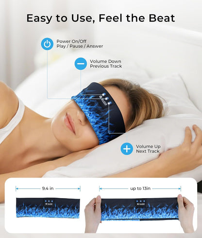 LOVE EYE Sleep Sport Headphones Wireless Bluetooth 5.4 Headband Headphone