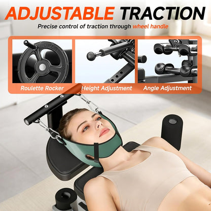 Spine Decompression Table Back Stretcher - Full Body Traction & Stretch Machine for Home Cervical Traction Lumbar Stretching, Flexibility Training, Mobility Support