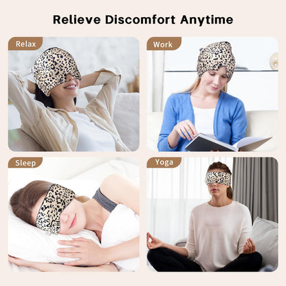 my novel things Migraine Relief Cap, Ice Headache Relief Mask Cold Cap Set