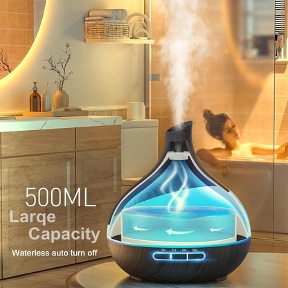 𝟒𝟖%𝐨𝐟𝐟 HJTHJT Essential Oil Diffuser: 500ML Aromatherapy Diffuser with Remote Control for Hotel Spa Yoga Room - Humidifiers for Bedroom with 14 Colors LED Night Light for Kids/Women