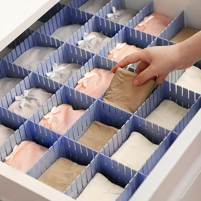 acDesign 40Pcs Grid Drawer Dividers, Adjustable Drawer Organizer for Socks, Underwear, Lingerie, Makeup, Bedroom Office Kitchen Storage (White)