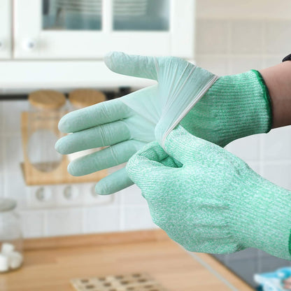 Evridwear Cut Resistant Gloves Food Grade Level 5 Kitchen Safety Protection (Medium, Pink)