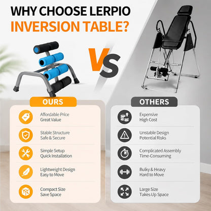 Mini Inversion Table, Spinal Decompression Table Rollers