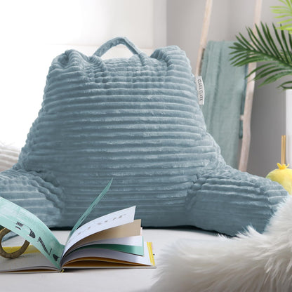 Clara Clark Reading Pillow for Bed Adult – Back Pillow for Sitting in Bed, Standard Bed Pillows for Sitting Up, Foam Chair Pillow, Sage Green Rest Pillow