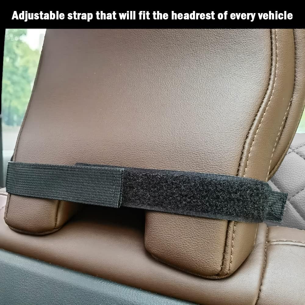 Car Neck Pillow for Pain Relief,Cars Seat Long Back Cervical Neck Support Pillow,Car Side Travel Headrest Round Roll Log Cylinder Pillows for Driving Seat,Memory Foam(Black)