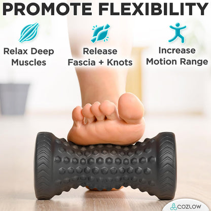 COZLOW - Foot Massager for Plantar Fasciitis Relief - Wooden Massage Roller with Arch Shape Design - Foot Pain Relief, Neuropathy, Heel Spur Pain, Stress Relief, and Relaxation - Muscle Therapy Tool