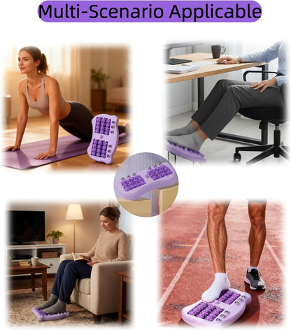 Foot Massage Roller, Portable Reflexology Massager for Relieve Pain from Plantar Fasciitis and Improved Circulation,Three Massage Techniques for Relax Muscles Suitable for Home Office Use (Orange)