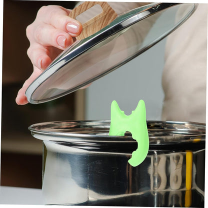 ULTECHNOVO 6pcs Spill Pot Lid Lifters Silicone Boil Stoppers for Kitchen Use Prevent Overflow and Keep Lids Elevated Easy to to Touch