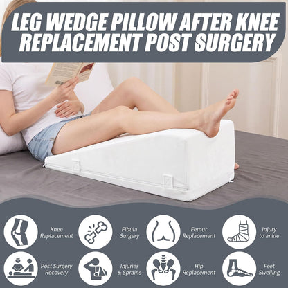 ROYALAY Leg Elevation Pillows for After Surgery, Adjustable Height Knee Surgery Recovery Equipment, Knee Replacement Recovery Aids for Hip Ankle Pain Relief Patent Pending