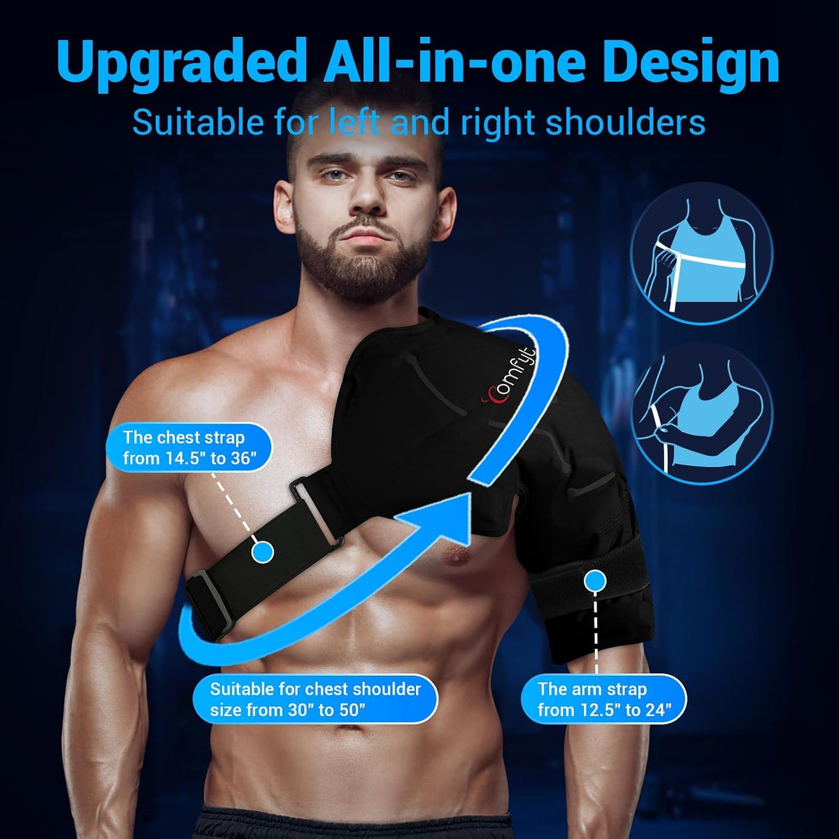 Comfytemp Shoulder Ice Pack, Rotator Cuff Cold Therapy Wrap (Large/X-Large)