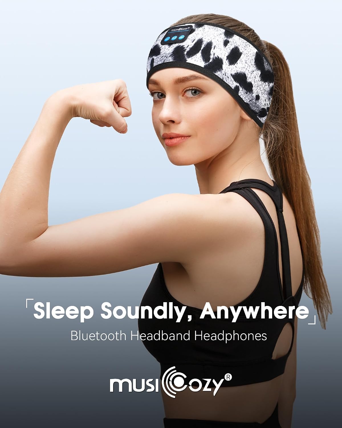 MUSICOZY Sleep Headphones Bluetooth Headband Headphones for Side Sleepers