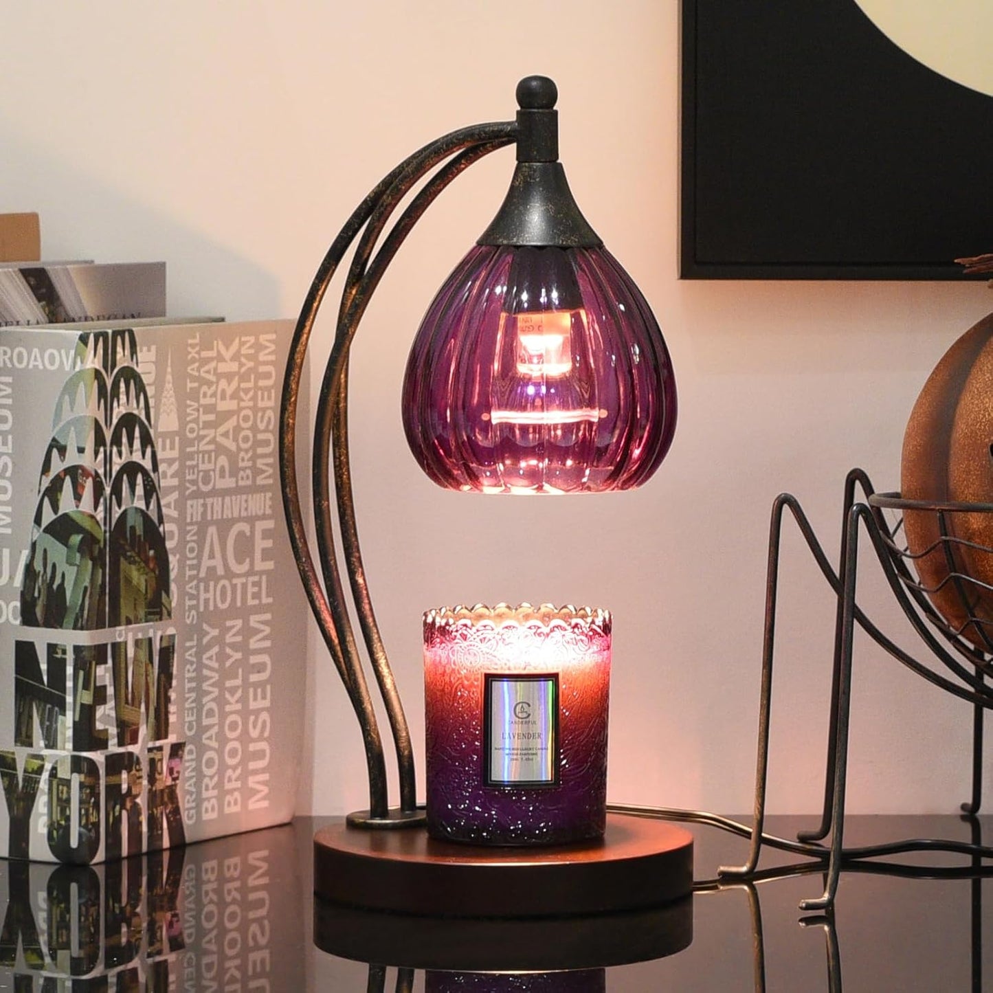Candle Warmer Lamp with Timer and Dimmer - Electric Melter for Scented Jar Candles - Housewarming, New Home Decor