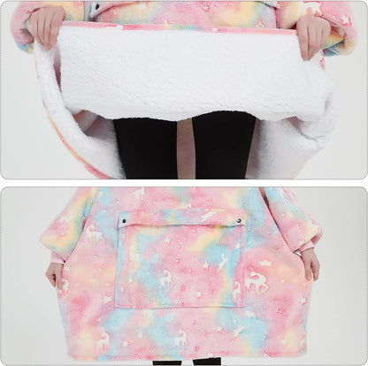 Wearable Blanket Hoodie for Adults With Pocket Strawberry Hoodie | Sherpa, Fuzzy Blanket Hoodie, Oversized Sweatshirt Blanket, Kangaroo Pouch, Cute Birthday Gifts for Sister, Cute Stuff