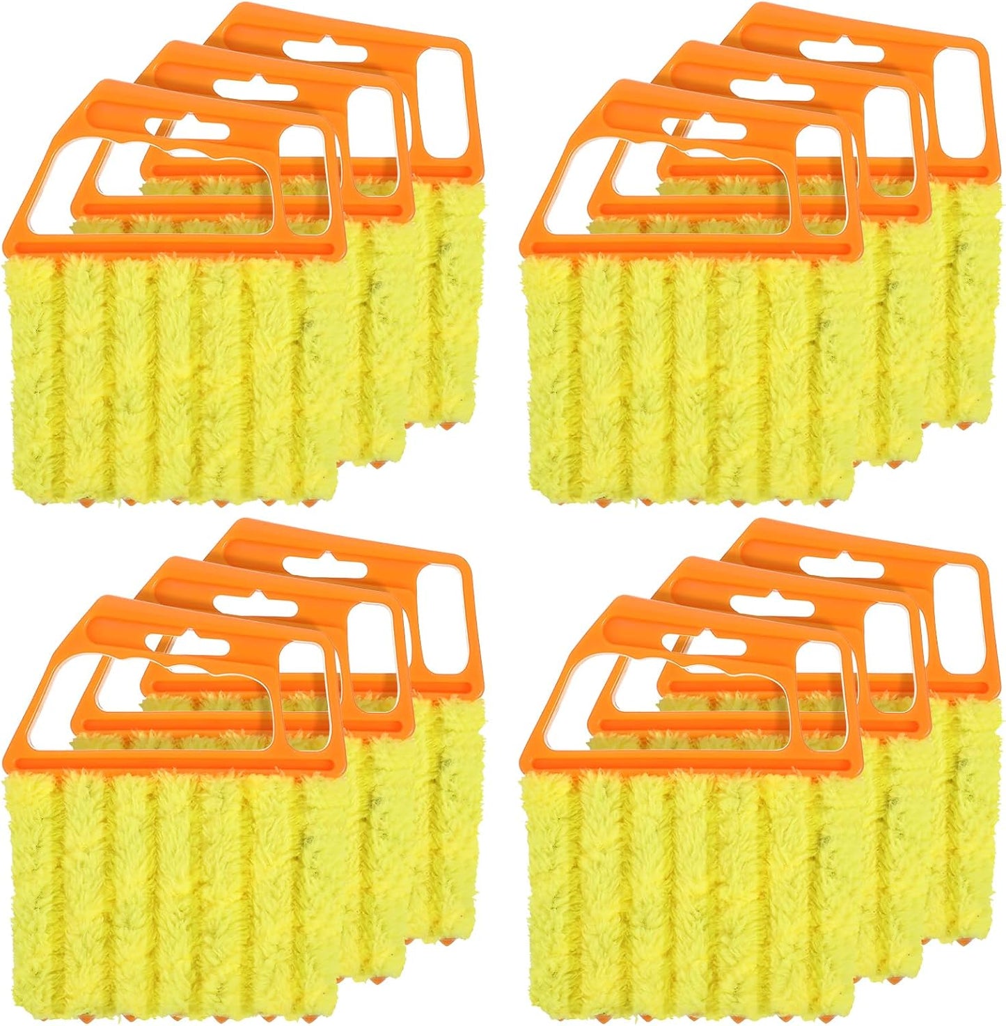 12pcs blinds cleaner tool handheld mini blind cleaner for vinyl blinds 7Finger Washable blind cleaners duster tool for Air Conditioner Window Fan Siding Dust Dirty Removable window cleaners