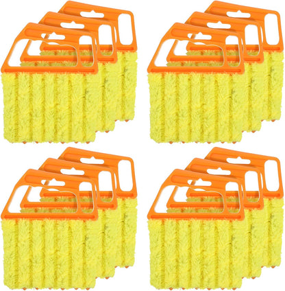 12pcs blinds cleaner tool handheld mini blind cleaner for vinyl blinds 7Finger Washable blind cleaners duster tool for Air Conditioner Window Fan Siding Dust Dirty Removable window cleaners