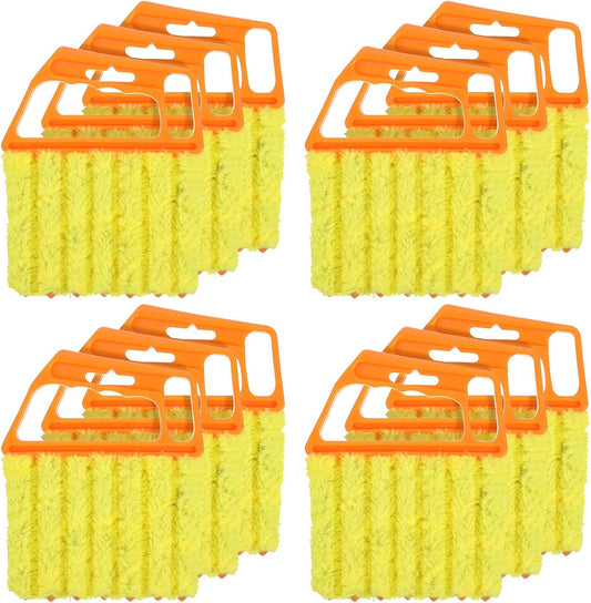 12pcs blinds cleaner tool handheld mini blind cleaner for vinyl blinds 7Finger Washable blind cleaners duster tool for Air Conditioner Window Fan Siding Dust Dirty Removable window cleaners