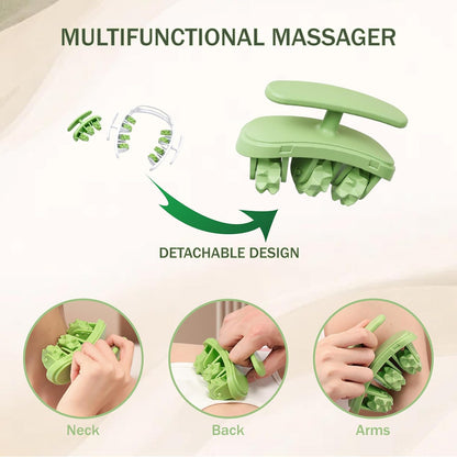 Cellulite Manual Massager - Lymphatic Drainage Massager with Detachable Handles - Reduce Cellulite and Stretch Marks on Legs and Body
