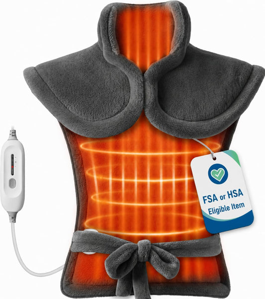 COMFIER Electric Heating Pad for Back, Neck and Shoulders, FSA Eligible HSA