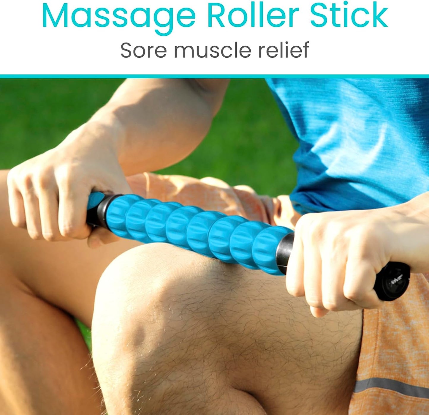 Vive Massage Stick Roller for Muscle, Back, Legs - Deep Tissue Body Fascia | Massager for Hamstring, Calf, Neck Pain, Trigger Point, Exercise -Rolling Relief Tool for Physical Therapy, Recovery