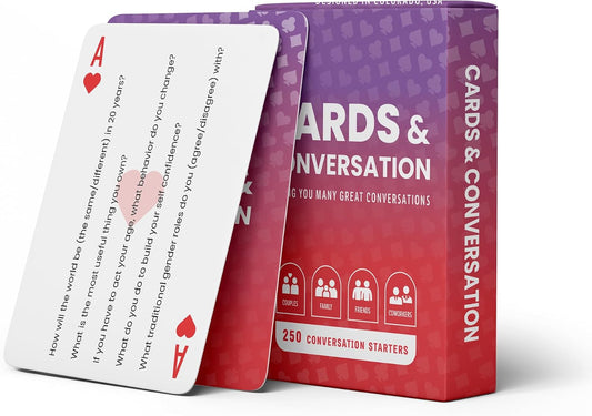Cards & Conversation 250 Conversation Starters, Spark Real Conversations | Features 5 Topics Per Card to Find the Perfect Questions You Never Thought to Ask Families, Friends, Adults, and Coworkers