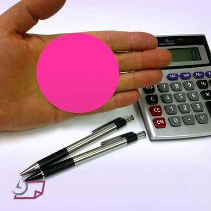 Blank Color Coding Stickers, Writable Surface â€“ 500 Permanent Labels per Roll (Yellow Fluorescent, 1.5" Circle)