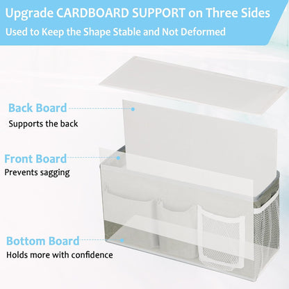 Lilithye Bedside Caddy, Bedside Storage Bag Hanging Organizer for Bunk Bed