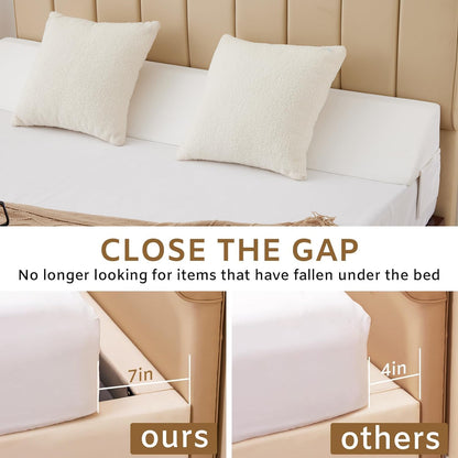 Bedluxe King Bed Wedge Pillow for Headboard, Fill The Gap (0-7")