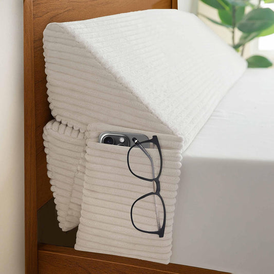 HIGOGOGO Queen Size Wedge Pillow for Headboard Gap - Multi Functional Mattress Wedge Bed Gap Filler Close The Gap (0-7") Between Your Mattress and Headboard or Wall (Grey 60"x11"x9")