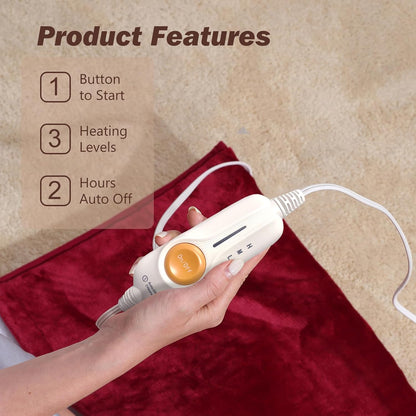Gintao Electric Heated Foot Warmers for Feet,22"×20" Soft Foot Heating Pad