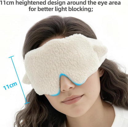 22mm Mulberry Silk Sleep Mask,3D Lash Friendly Eye Mask Adjustable Gray