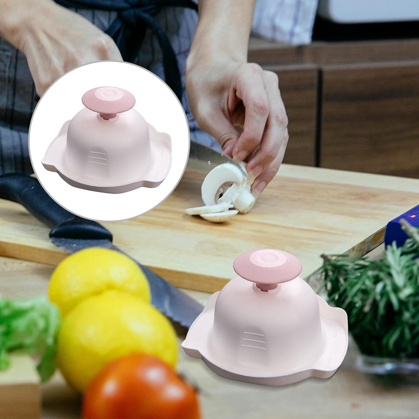 ABOOFAN 2pcs Food Safety Holder Mandoline Slicing Tool, Food Slicer Cutter Veggie Shredder Finger Hand Guards Anti-cut Protectors for Kitchen Vegetable Fruit Grater