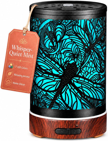 Tree Essential Oils Diffuser for Home 150ML Aromatherapy Diffuser | Birthday Gifts for Women mom,Metal Cool Mist Humidifier with 7 Colors Lights Waterless Auto Off Air Diffusers