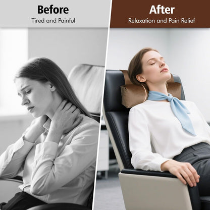 WdFour Velvet Neck & Head Pillow for Recliner Chair, Small Ergonomic Cervical Support Pillow for Home, Office and Travel, Non-Slip Cushion for Tension Relief & Shoulder Comfort (Chocolate)