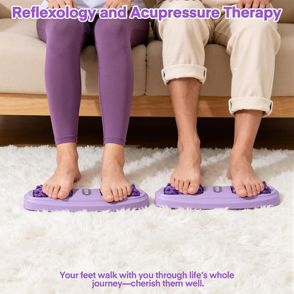 Meifuly Double Foot Massage Roller for Plantar Fasciitis, Portable Dual Foot Roller Tool for Home Use(Purple)