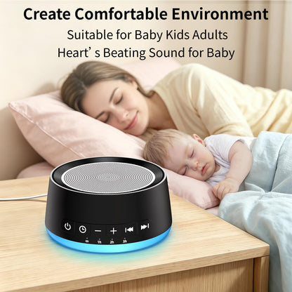 Sound Machine Night Light White Noise Machine with 30 Soothing Sounds 12 Colors Night Light Sleep Machine for Baby Kids Adults Brown Pink Nosie Machine with 32 Volume Levels for Office Home Travel