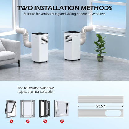 16000 BTU Portable Air Conditioners with WiFi APP | 5-in-1 Fast Cooling for 850 Sq.Ft, Dehumidifier, Fan, 24H Timer, Quiet 40dB Sleep Mode for Home - Included window kit