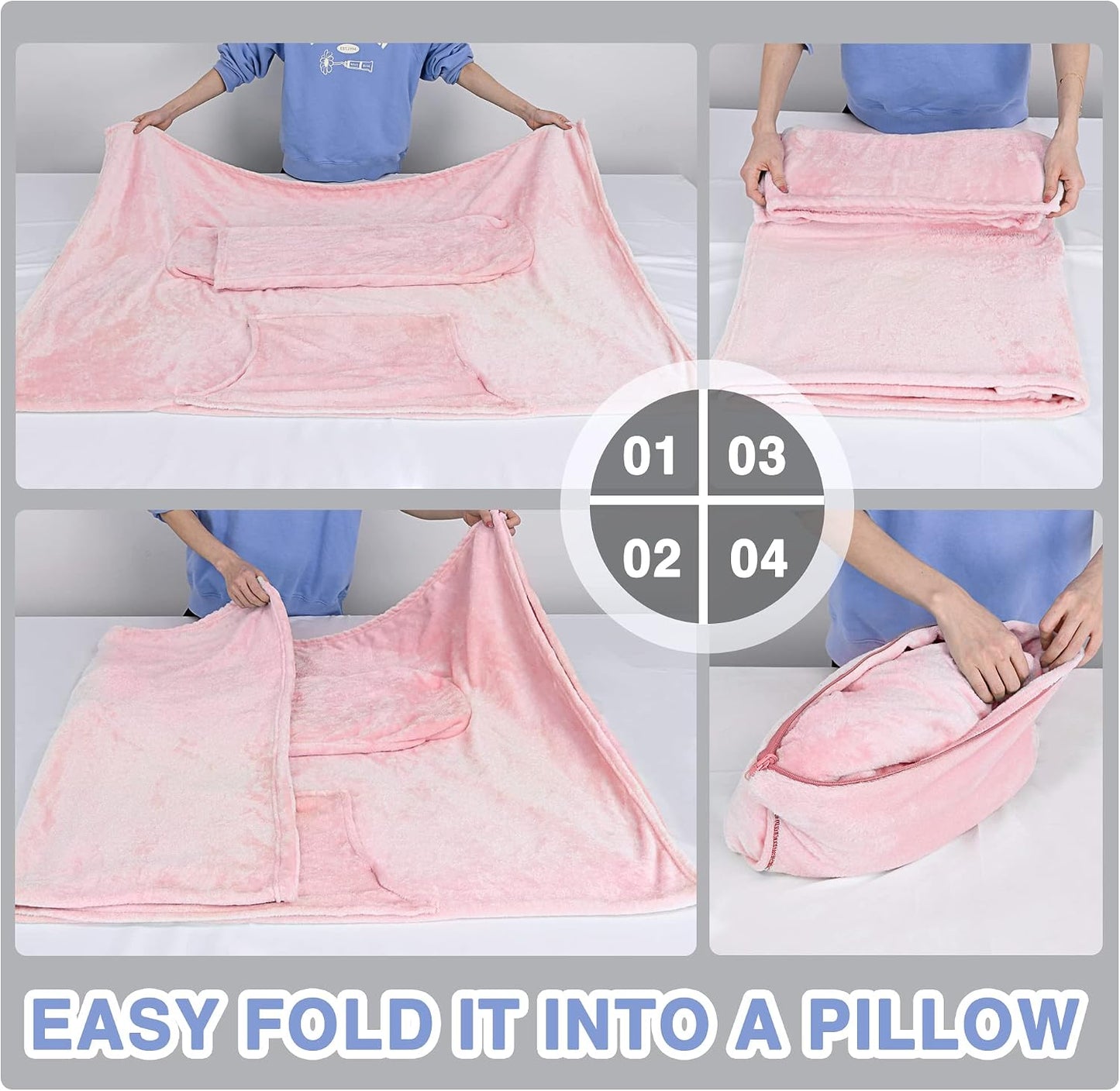 Solaris Wearable Blanket with Sleeves for Adults, Softness Comfort Warmth Fleece Gift for Women Men, Snuggy Body Throw TV Blanket for Home Office Lounge, Gift for Your Lover