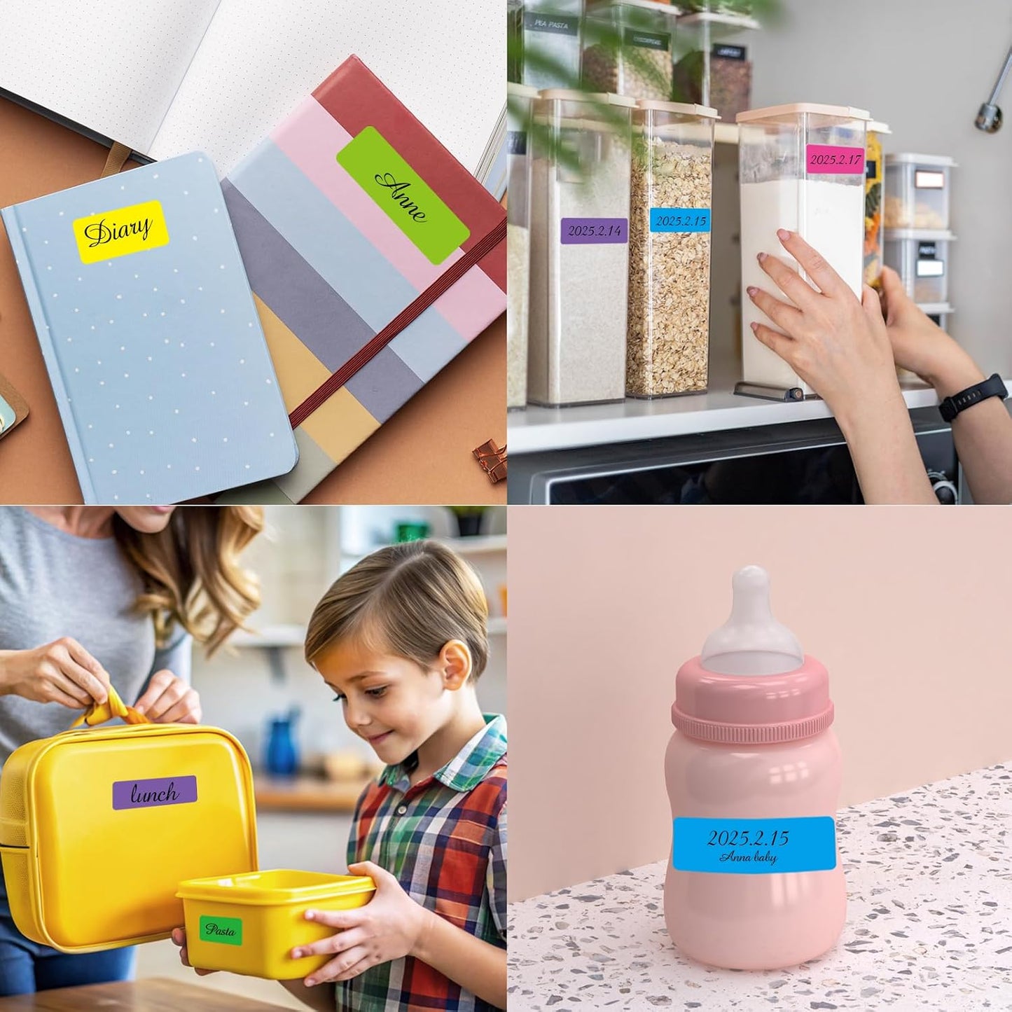 1000 Blank Removable Freezer Labels, Blank Removable Labels Water Oil Resistant with Perforation Line for Food Containers Jars Pantry Organization (Each Measures 1x 3 Inch)