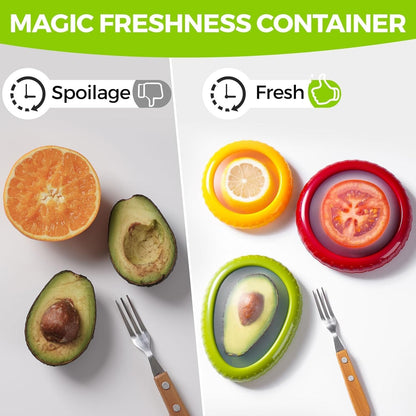 Avocado Saver - Anti-Oxidation Silicone Avocado Storage Box, Fresh Stretch Pod, Reusable Avocado Container | Avocado Holder, Avocado Keeper for Fridge, Fridge Pod, Avocado Halves Storage