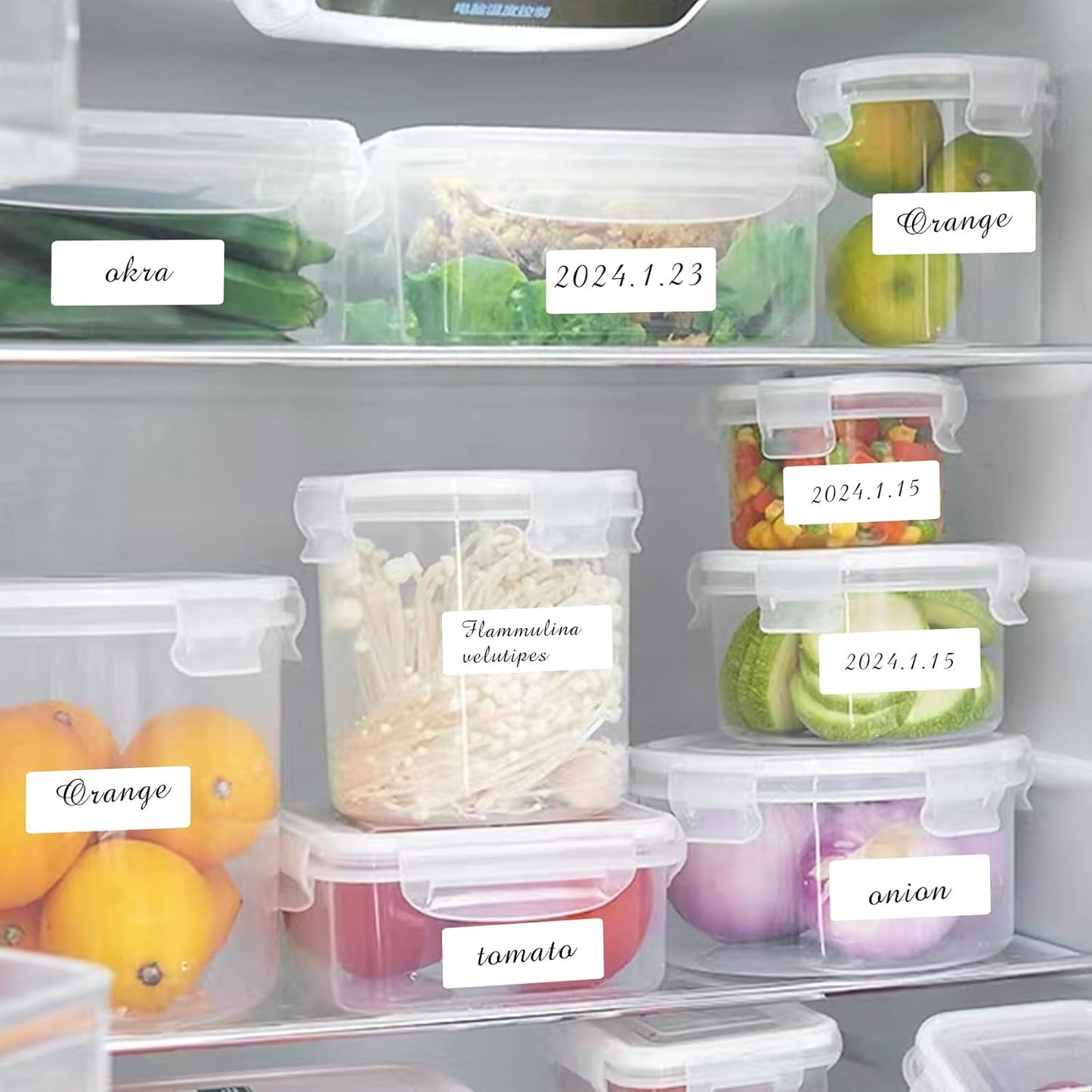 Removable Freezer Labels, Date Label 1x2 Inch Food Storage Stickers, Waterproof Oil Resistant Easy Clean Leaves no Residue 300 Total Per Roll