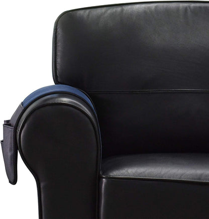 Wanty Velvet Sofa Couch Chair Armrest Soft Caddy Organizer Holder for Remote Control, Cell Phone, Book, Pencil (Black)