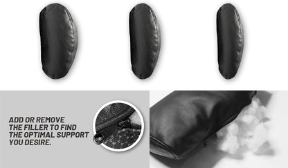 BOWERBIRD Genuine Leather Recliner Head Pillow-Head and Neck Pillow-Headrest Cushion for Neck Pain Relief and Cervical Support
