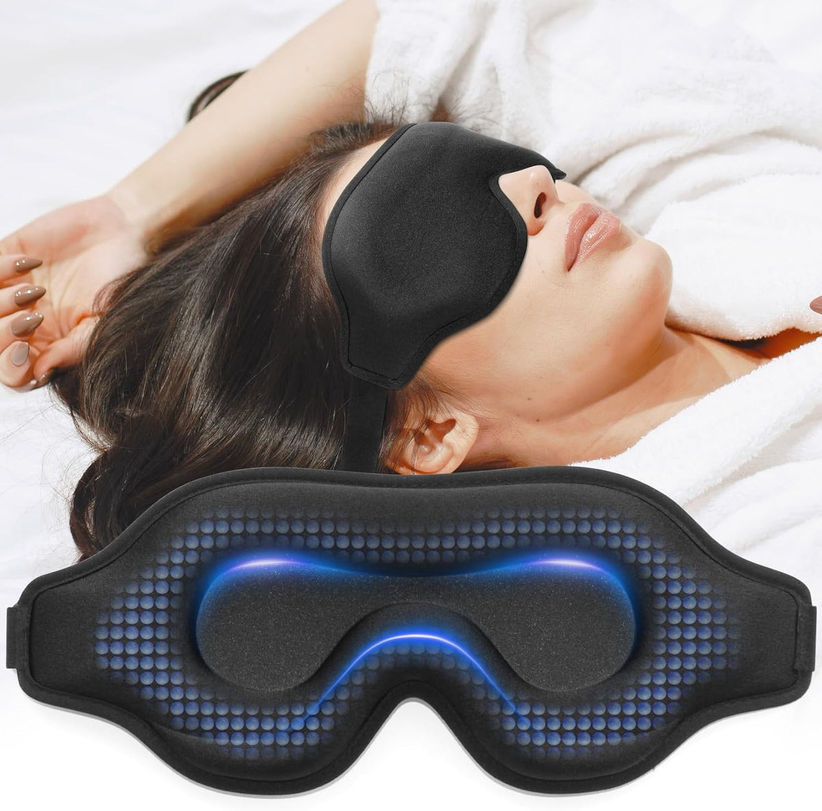 3D Weighted Eye Mask for Lash Extensions, Eye Covers for Sleep
