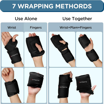 Comfytemp Wrist Ice Pack Wrap Carpal Tunnel Relief Wrist Brace, 2 Packs
