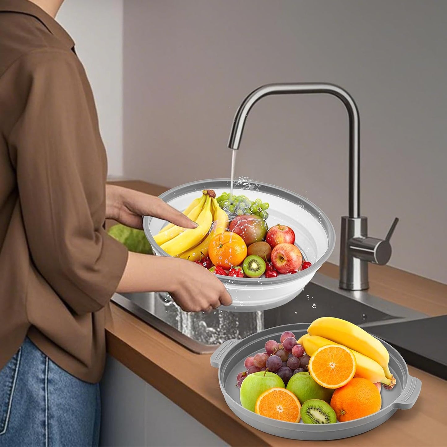 2 Pack Microwave Splatter Cover & Anti-scald Plate,Collapsible Plastic & Silicone Microwave Cover for Food with Vented,Kitchen Dish Guard Cover for Meal Prep,Home Apartment Essential