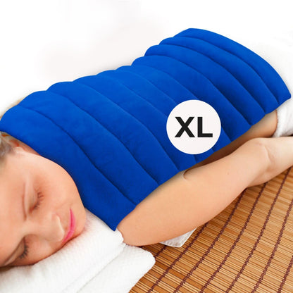 XL Microwavable Heating Pad with Cover Releases Moist Heat for Back Pain