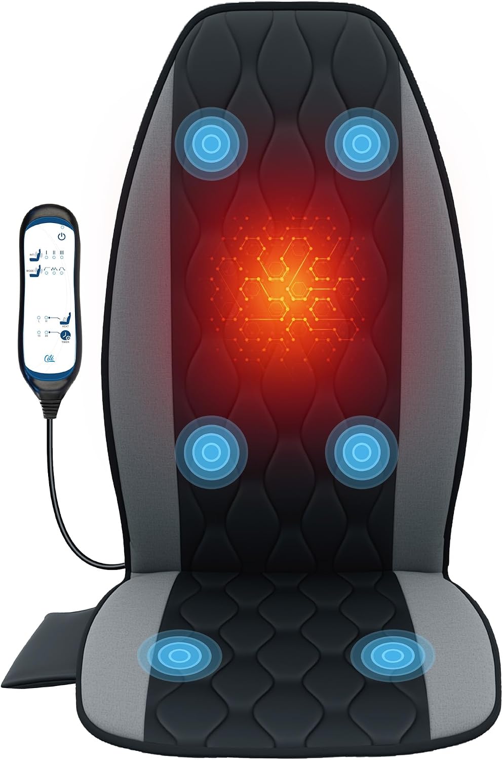 Massage Chair Pad,Back Massager with Heat,Massage Seat Cushion with 10 Vibration Motors,30-60-90 Minutes Heating Options,Chair Massager for Office Chair, Home Office Use, Relaxation Gift