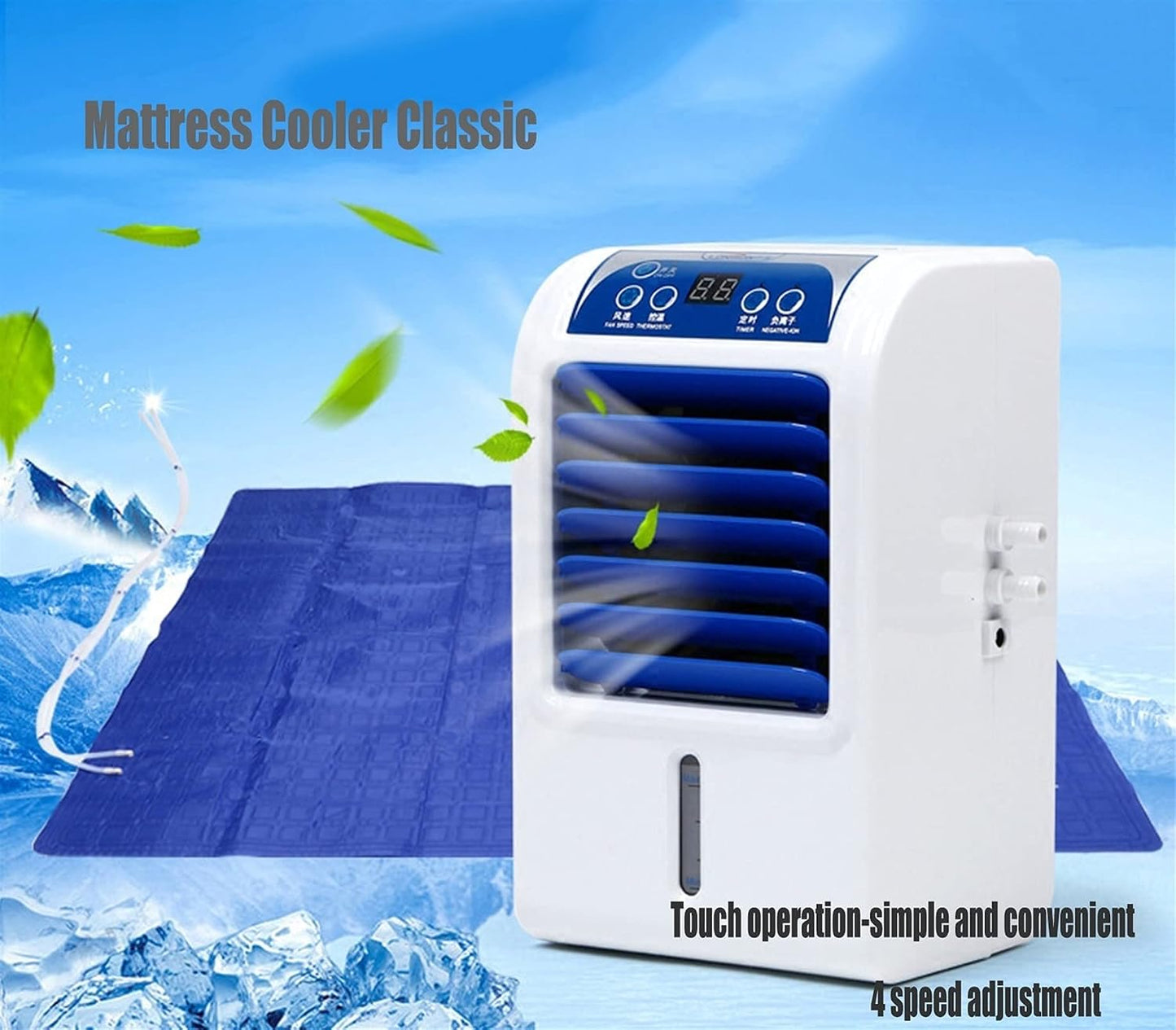 Mattress Cooler Air Conditioning Water Cooling Mattress System, Cool Sleeping Mattress in Summer, Sustainable Cooling Bedding (Size : 27.6x63in)