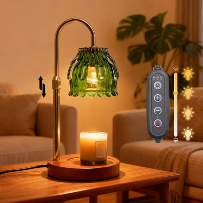 Candle Warmer Lamp with Timer & Dimmer, Birthday Gifts for Women Mom, 4-Level Dimmable Flower Heat Lamp for Jar Candles, Adjustable Height, House Warming Gifts, Home Decor (Purple